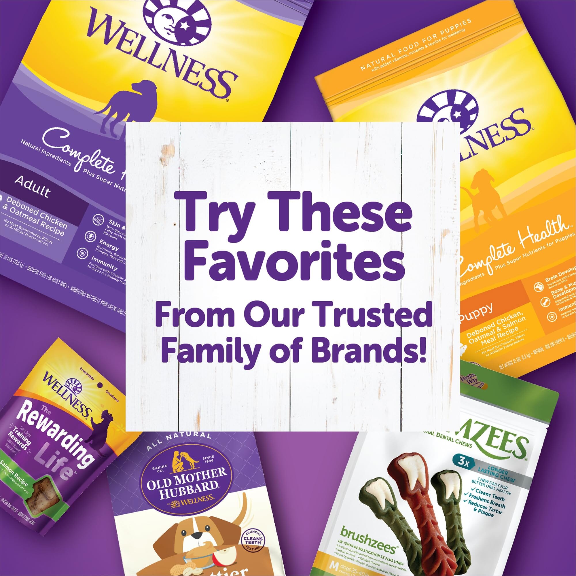 Wellness Natural Grain Free Wellbars Crunchy Yogurt, Apples and Bananas Recipe Dog Treats  