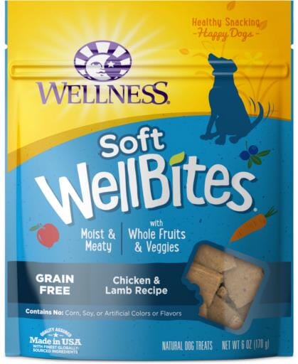 Wellness Natural Grain Free Wellbites Chicken and Lamb Recipe Dog Treats  