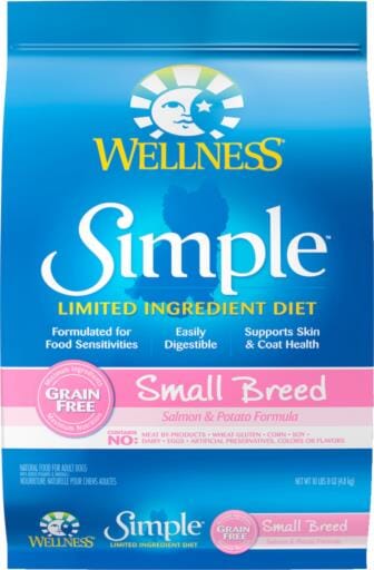 Wellness Simple Grain Free Natural Limited Ingredient Diet Small Breed Salmon and Potato Recipe Dry Dog Food  