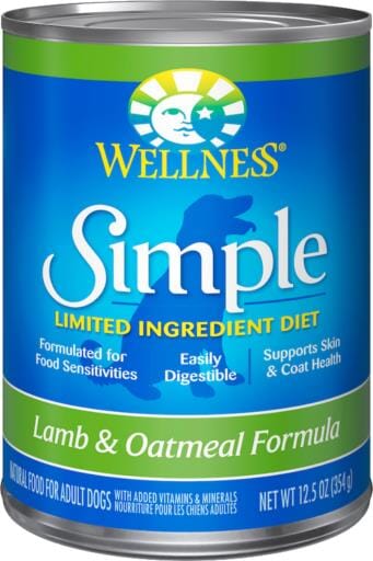 Wellness Simple Natural Limited Ingredient Diet Lamb and Oatmeal Recipe Wet Canned Dog Food  