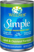 Wellness Simple Natural Limited Ingredient Diet Lamb and Oatmeal Recipe Wet Canned Dog Food  