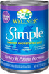 Wellness Simple Natural Limited Ingredient Diet Turkey and Potato Recipe Wet Canned Dog Food  