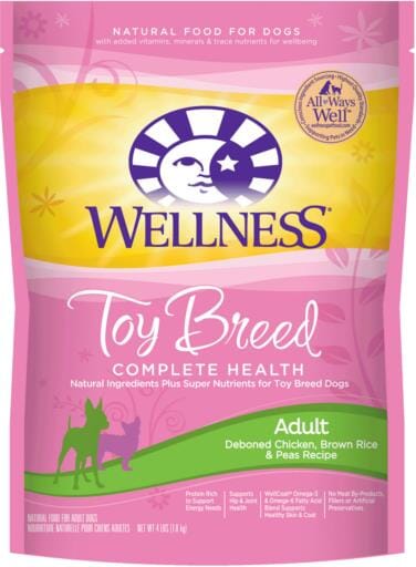 Wellness Toy Breed Complete Health Adult Deboned Chicken, Brown Rice & Peas Recipe Dry Dog Food
