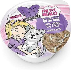 Weruva BFF OH SO NICE Beef and Rice Wet Dog Food - 2.7 Oz Tub - Case of 12  