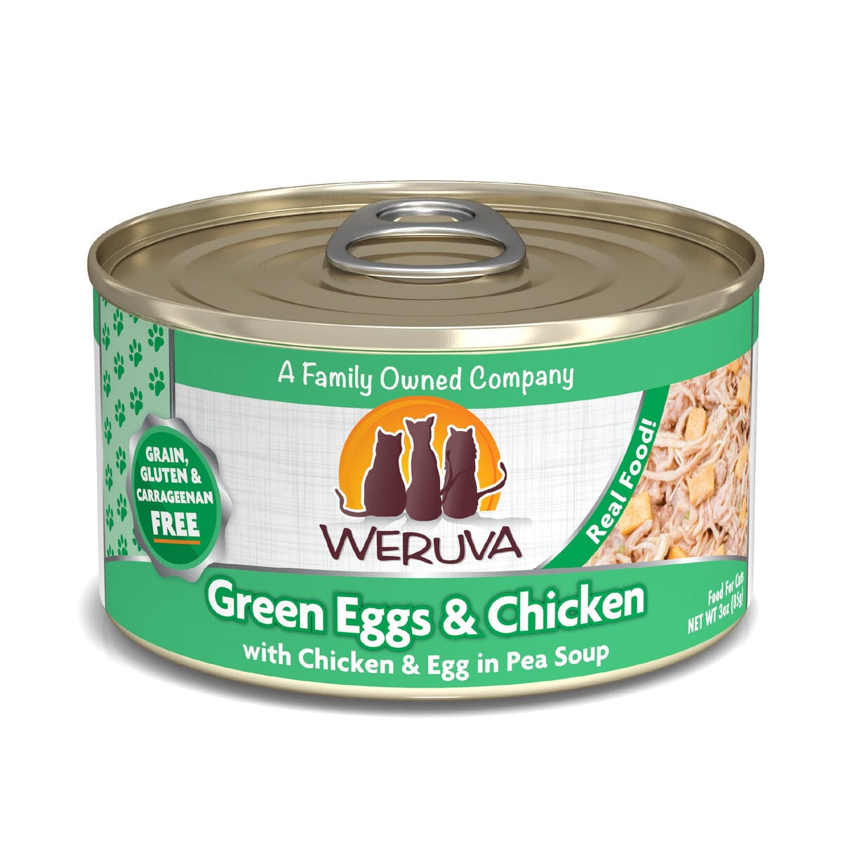 Weruva Green Egg Chicken Canned Cat Food - 3 Oz - Case of 24  