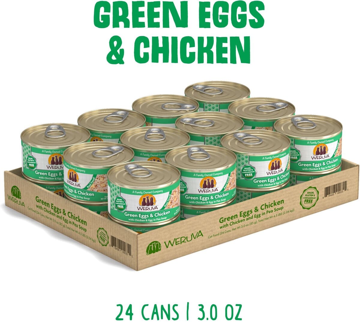 Weruva Green Egg Chicken Canned Cat Food - 3 Oz - Case of 24  