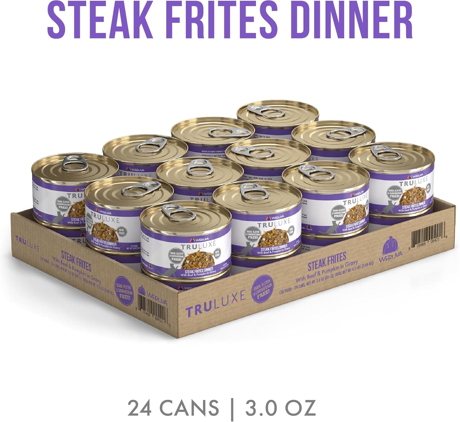 Weruva TruLuxe Steak Frites Canned Cat Food - 3 Oz - Case of 24  