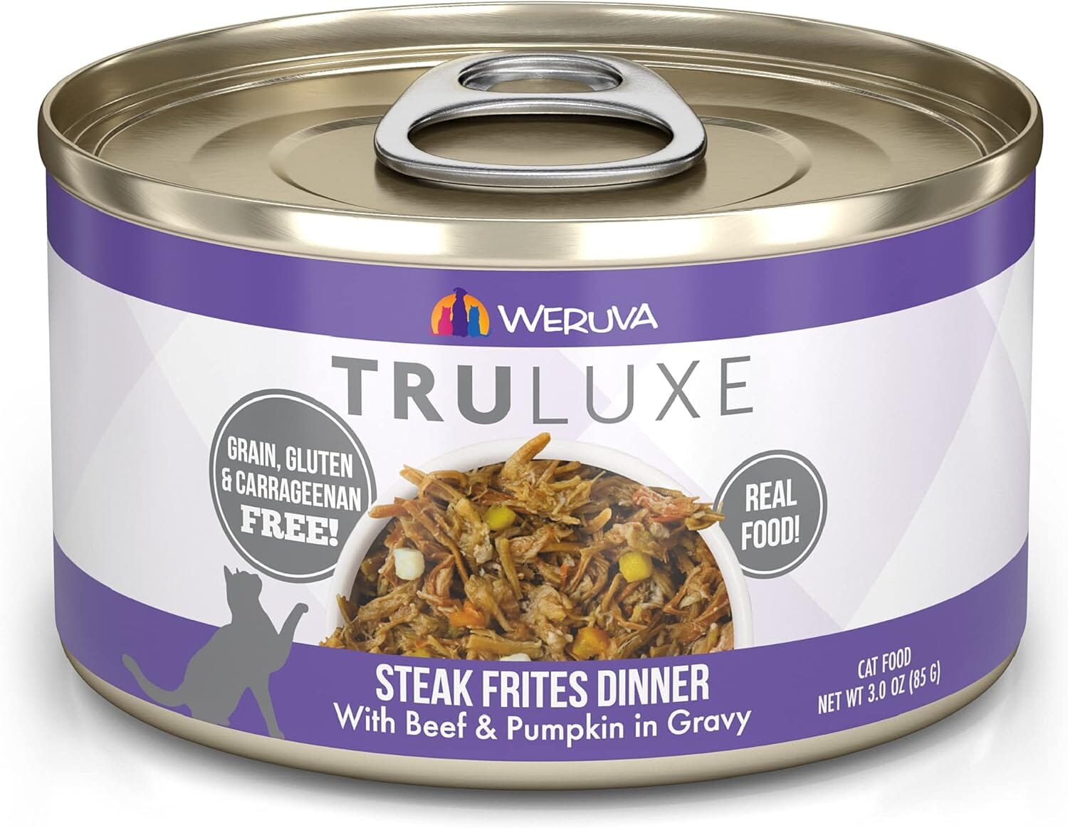 Weruva TruLuxe Steak Frites Canned Cat Food - 3 Oz - Case of 24  