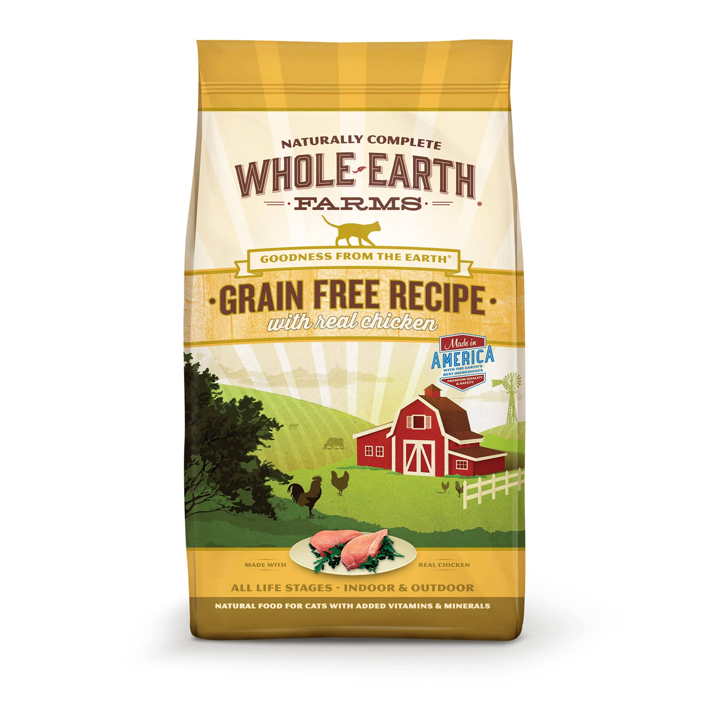 Whole Earth Farms Grain-Free Chicken Dry Cat Food - 5 Lbs  