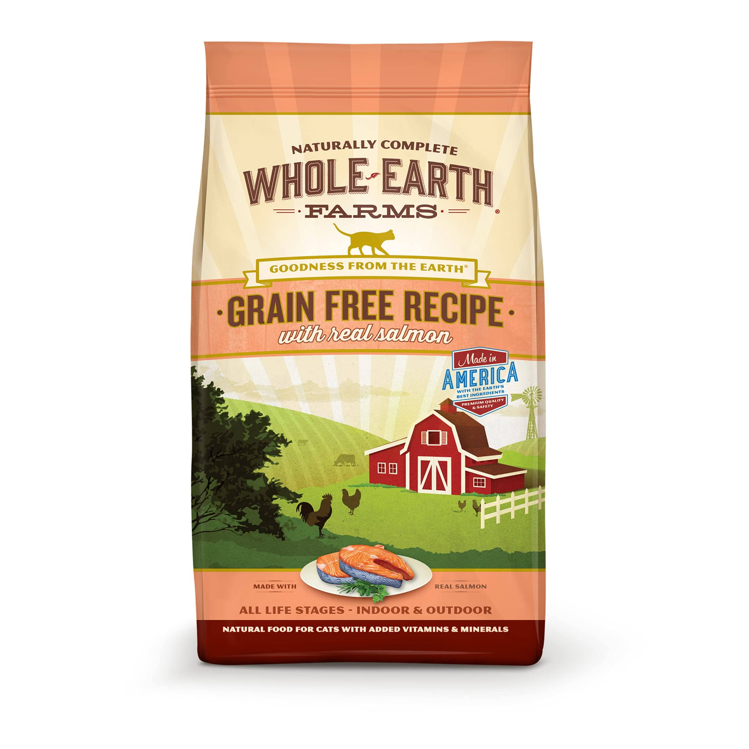 Whole Earth Farms Grain-Free Salmon Dry Cat Food - 5 Lbs  