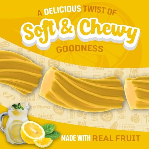 Wiley Wallaby Lemonade Licorice Real Fruit Soft and Chewy Dog Treats - 7.05 Oz