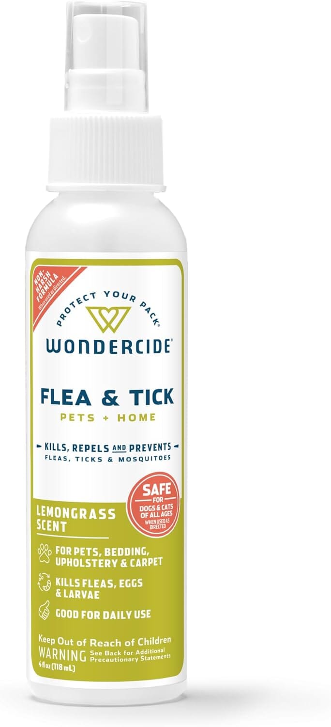 Wondercide Mosquito Flea and Tick Spray for Pets and Home - Lemongrass - 4 oz Bottle