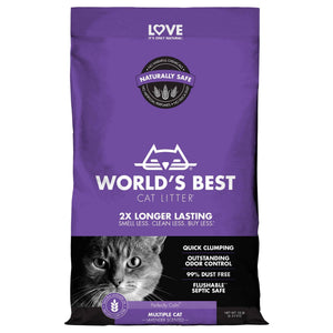 World's Best Cat Litter Corn Clumping Lavender Scented Multi-Cat Litter - 15 Lbs - Case...