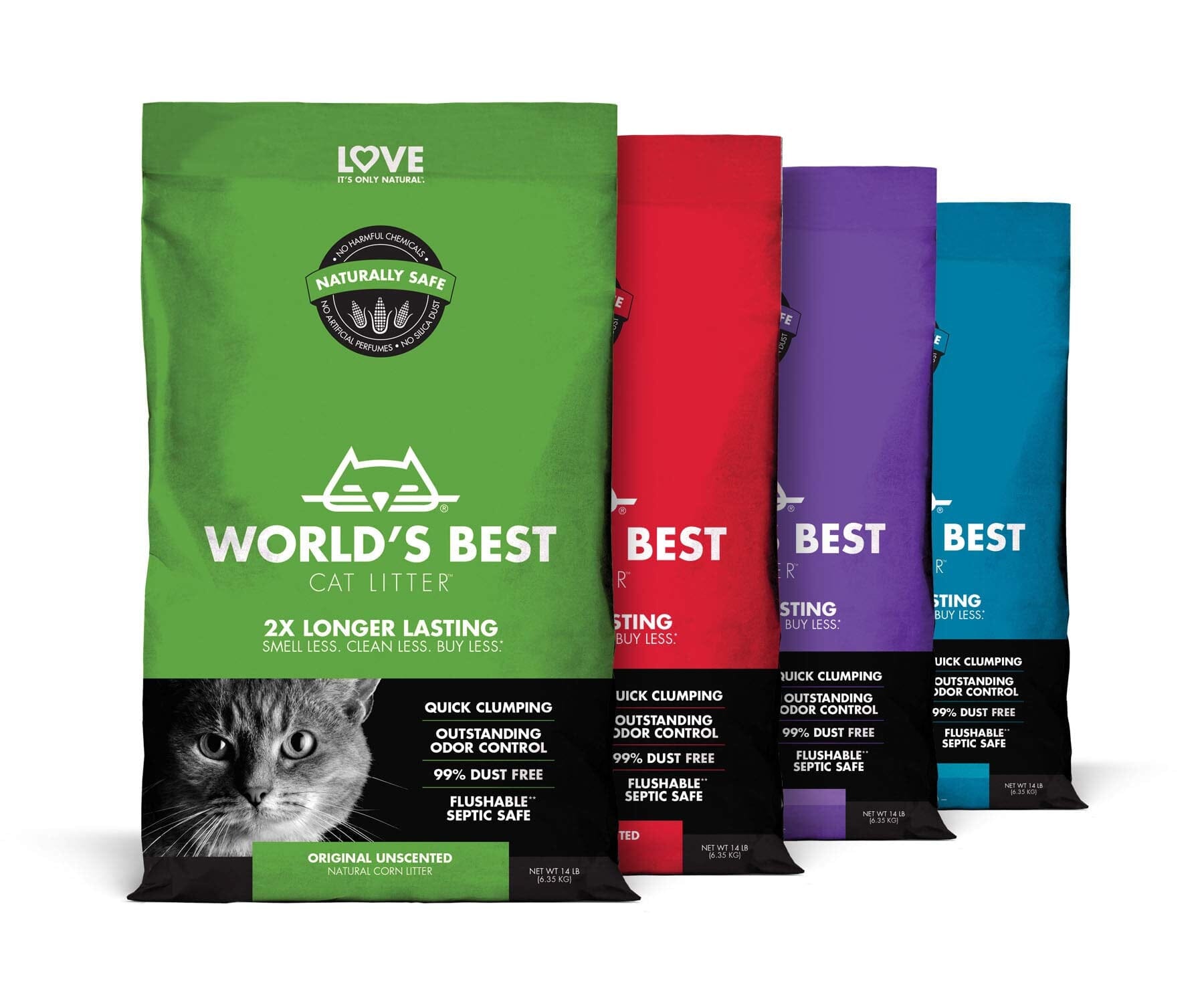 World's Best Cat Litter Original Corn Clump Unscented Cat Litter  