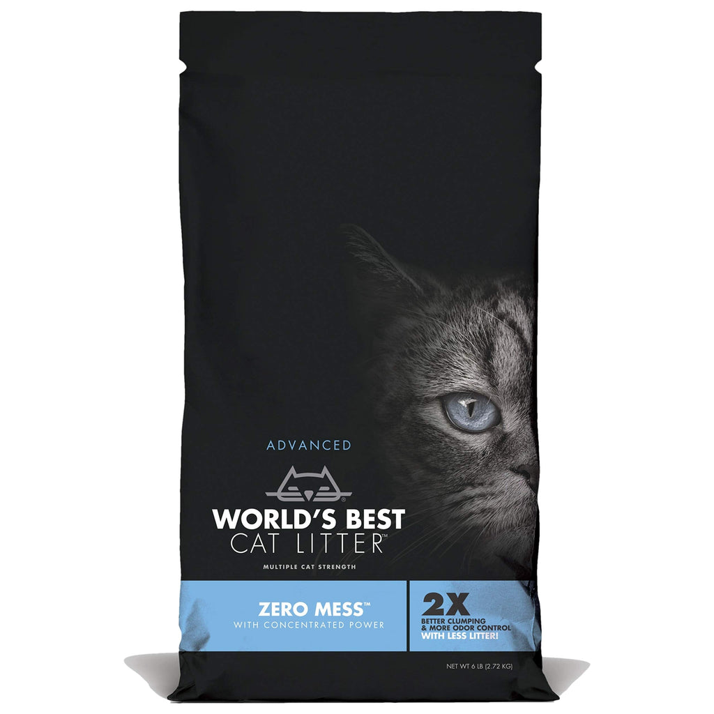 World's Best Cat Litter Zero Mess Advanced Clumping Flushing and Odor Control Cat Litte...