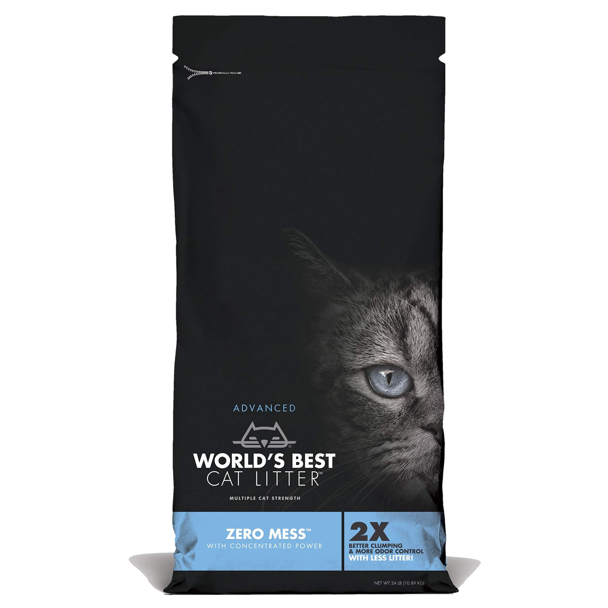 World's Best Cat Litter Zero Mess Advanced Clumping Flushing and Odor Control Cat Litter 24 Lbs 