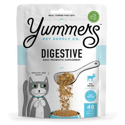Yummers Digestive Elk Recipe Probiotic Freeze-Dried Powder Supplemental Cat Food Topper Mix - 4 Oz Default Title