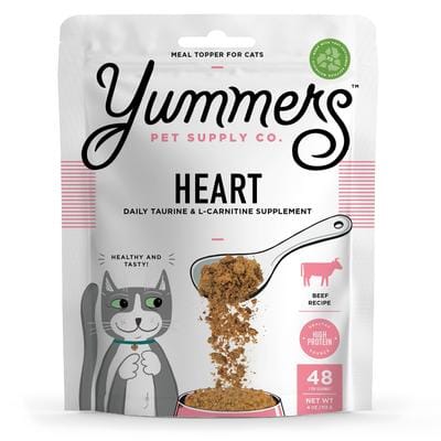 Yummers Heart Health Beef Recipe Taurine and L-Carnitine Freeze-Dried Powder Supplemental Cat Food Topper Mix - 4 Oz Default Title
