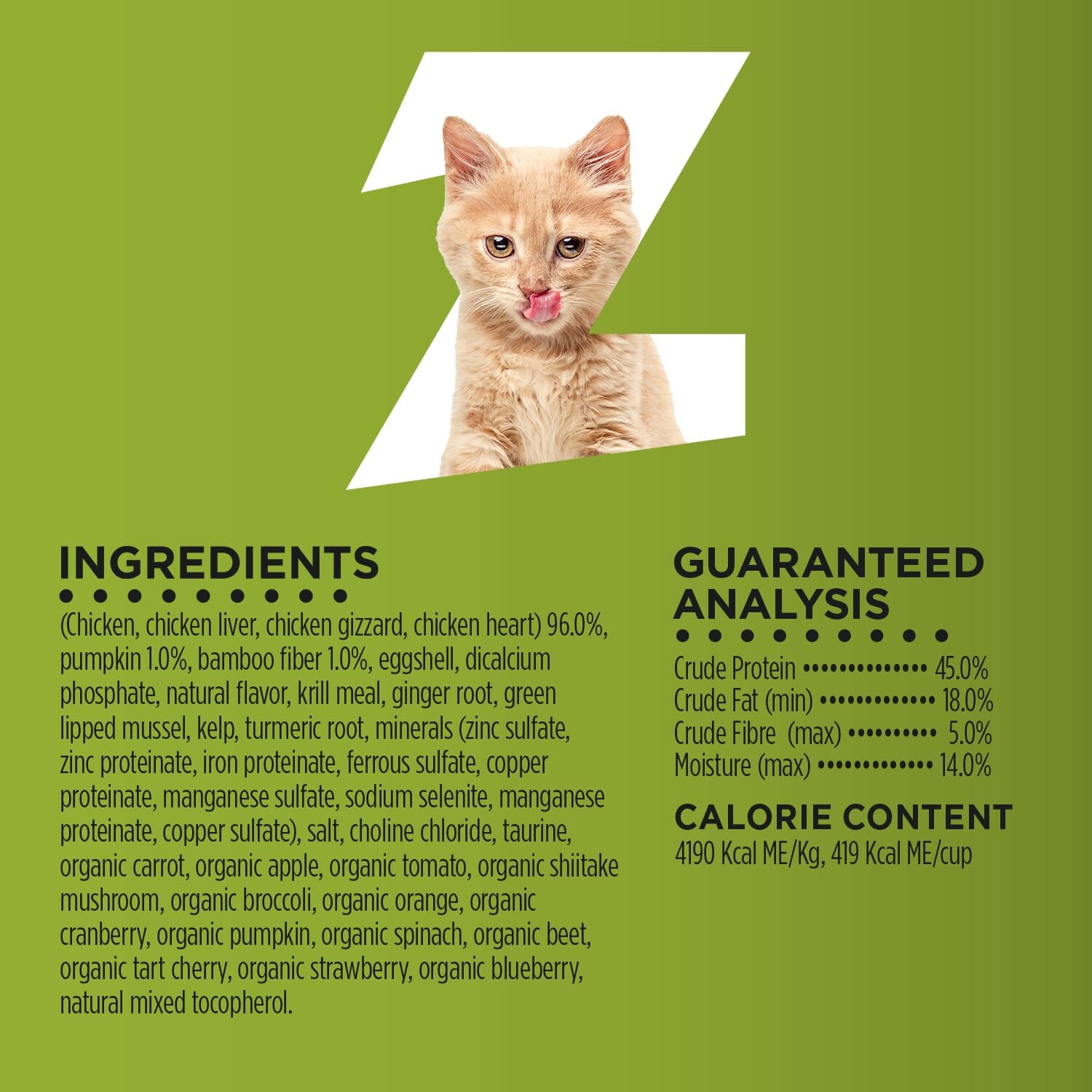 Zeal Grain-Free 96% Meat Chicken Recipe with Freeze-Dried Salmon and Mussel Gently Air-Dried Cat Food - 14 Oz  