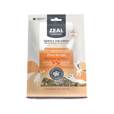 Zeal Grain-Free 96% Meat Pork Recipe with Freeze-Dried Salmon and Pumpkin Gently Air-Dried Dog Food - 1 Lb