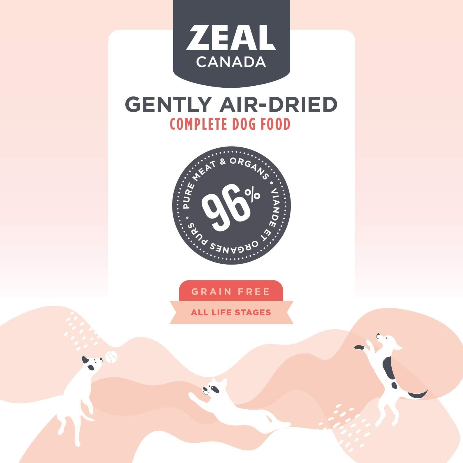 Zeal Grain-Free 96% Salmon Recipe Gently Air-Dried Dog Food - 2.2 Lbs  