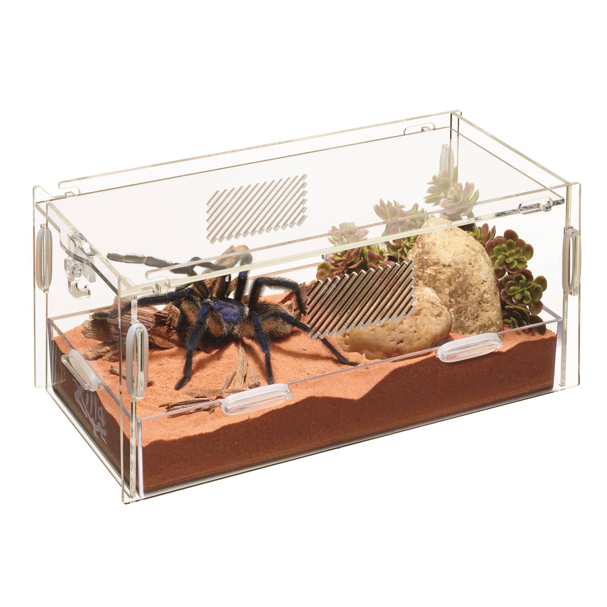 Zilla Micro Habitat Acrylic Terrarium Terrestrial with Locking Latch Enclosures for Insects