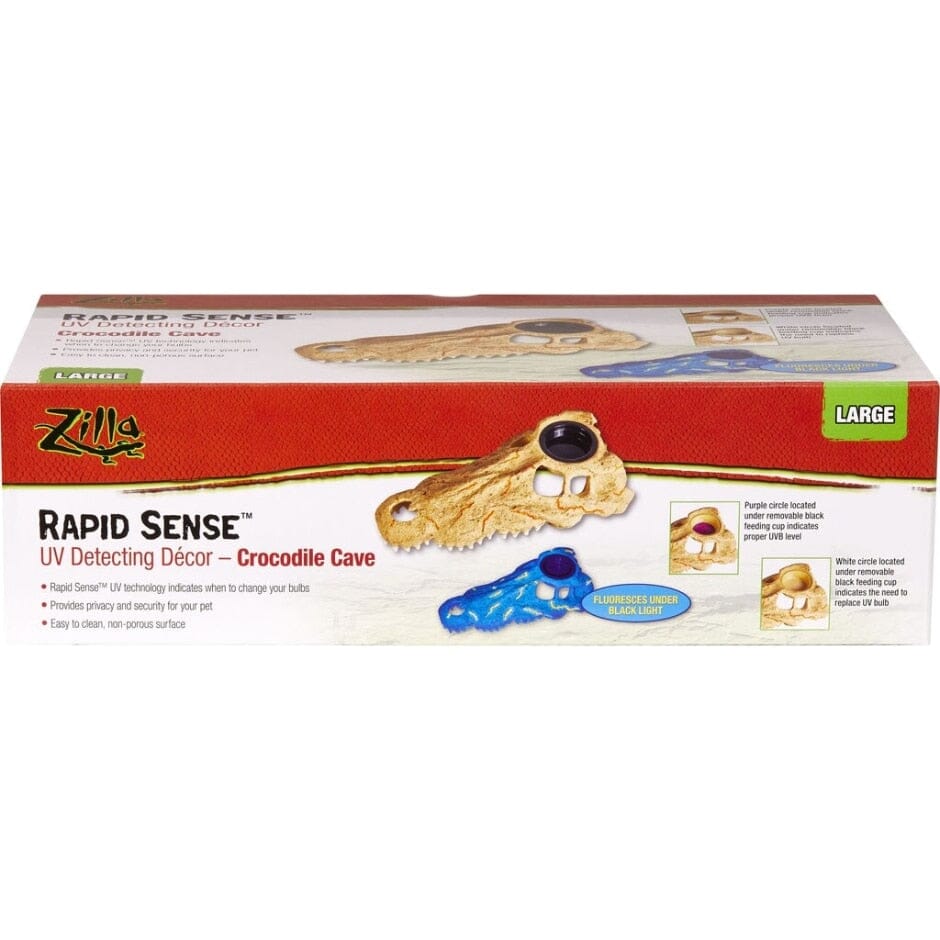 Zilla Rapid Sense Crocodile Skull UV Detecting Reptile Terrarium Decor - Large Default Title
