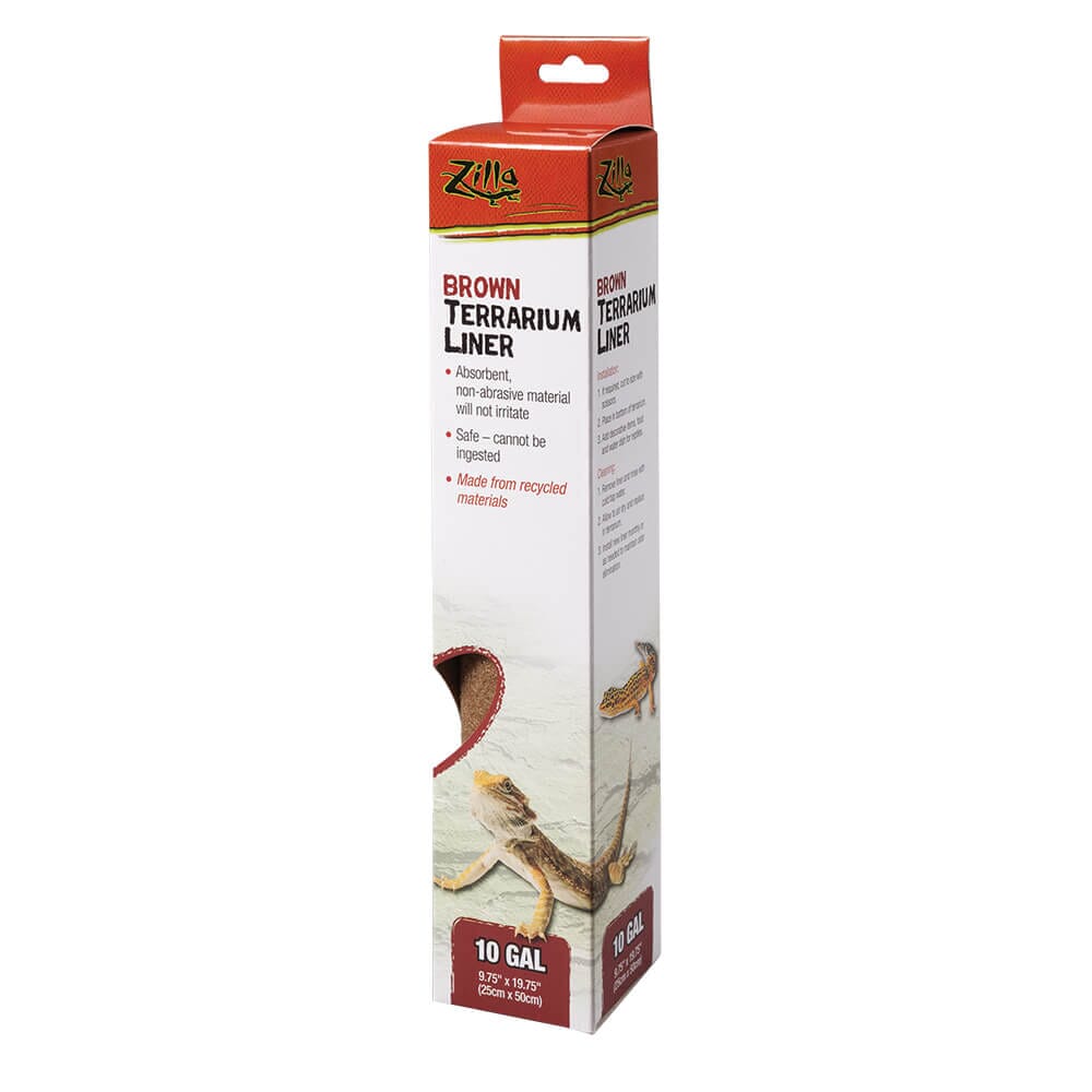 Zilla Terrarium Liner - Brown - 10 gal