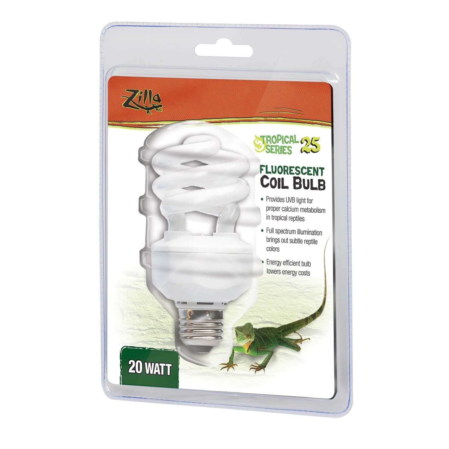 Zilla Tropical Super UV Flourescent Coil Bulb Reptile Lighting - 20 Watt Default Title