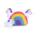 Zippy Paws Burrow Unicorn and Rainbow Interactive Squeak and Plush Dog Toy  