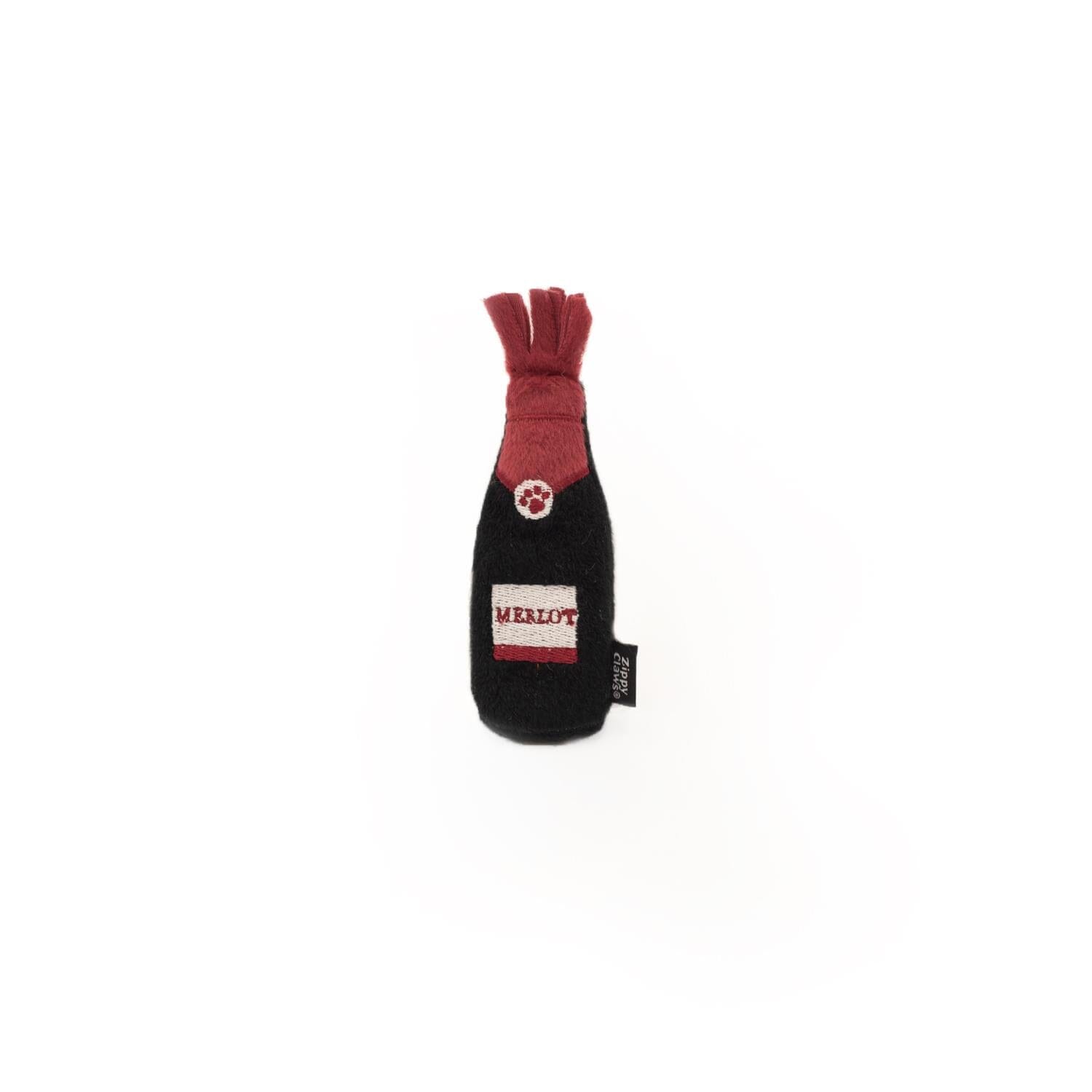 Zippy Paws Catnip Merlot Bottle Plush Catnip Cat Toy - Small  