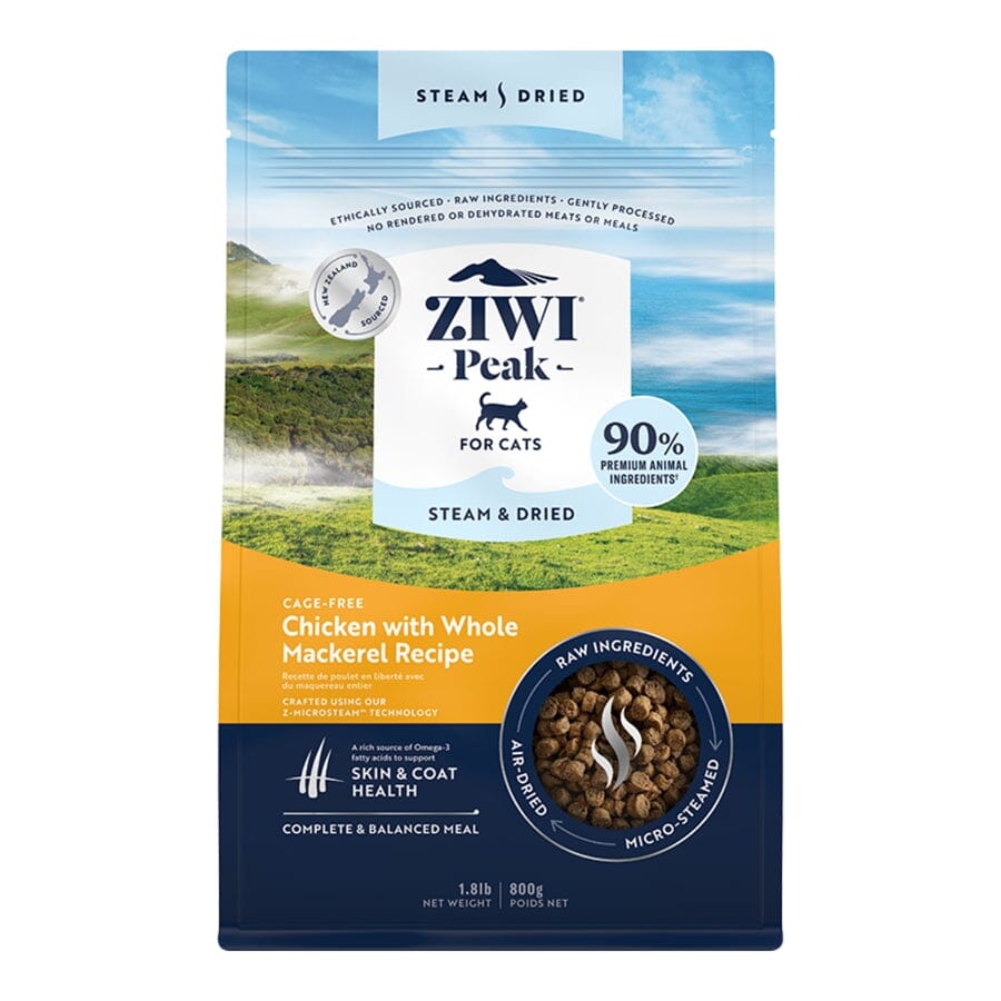 Ziwi Peak Chicken and Whole Mackerel Recipe Steam-Dried Cat Food