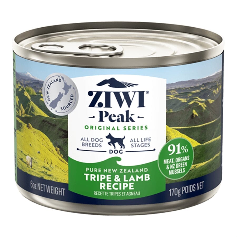 Ziwi Peak Grain-Free All-Life-Stages and Breeds Tripe and Lamb Recipe Canned Dog Food - 6 Oz - Case of 12