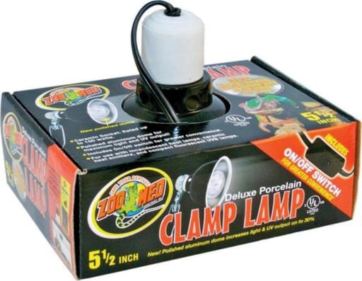 Zoo Med Laboratories 100 Watt Deluxe Porcelain Clamp Lamp - 5.5 Inch  