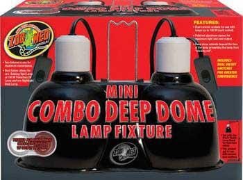 Zoo Med Laboratories 100 Watt Mini Combo Deep Dome Lamp Fixture - 5.5 Inch Domes  