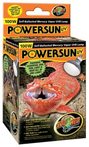 Zoo Med Laboratories 100 Watt Powersun® UV Self-Ballasted Mercury Vapor Lamp  