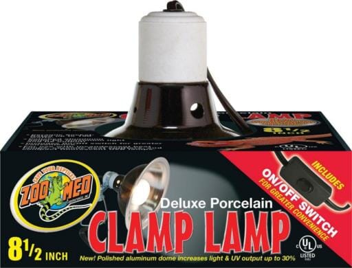 Zoo Med Laboratories 150 Watt Deluxe Porcelain Clamp Lamp - 8.5 Inch  