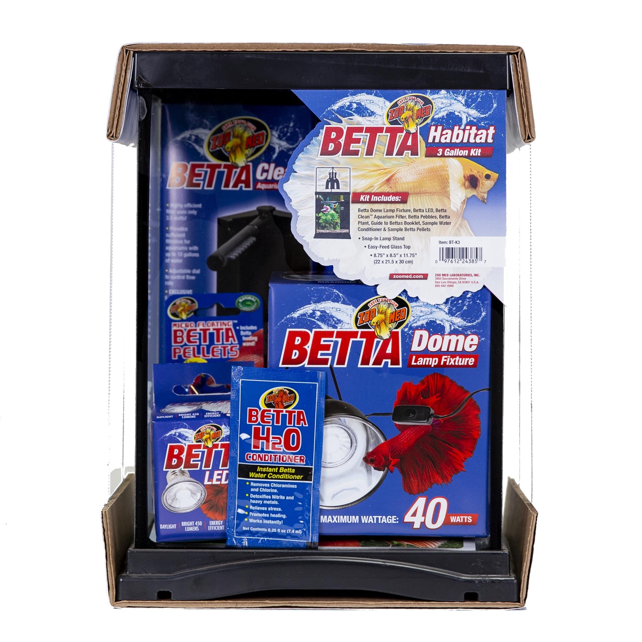Zoo Med Laboratories Betta Habitat Aquarium Kit - 3 Gallons  