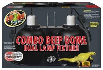 Zoo Med Laboratories Combo Deep Dome Reptile Basking Lamp Fixture - Large  