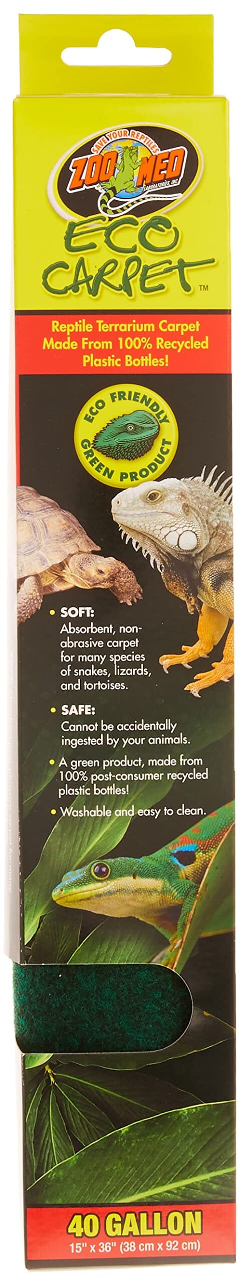 Zoo Med Laboratories Eco Carpet™ for 40 Gal Tanks 15 X 36 Inch  