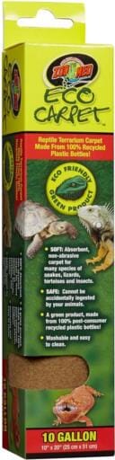 Zoo Med Laboratories Eco Carpet Terrarium Liner - Brown - 10 Gallon - L:20" X W:10" Inches