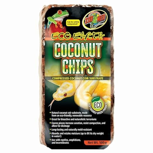 Zoo Med Laboratories Eco Earth Compressed Coconut Chips Snake Substrate Reptile Bedding - 500 Grams - 1 Brick Default Title