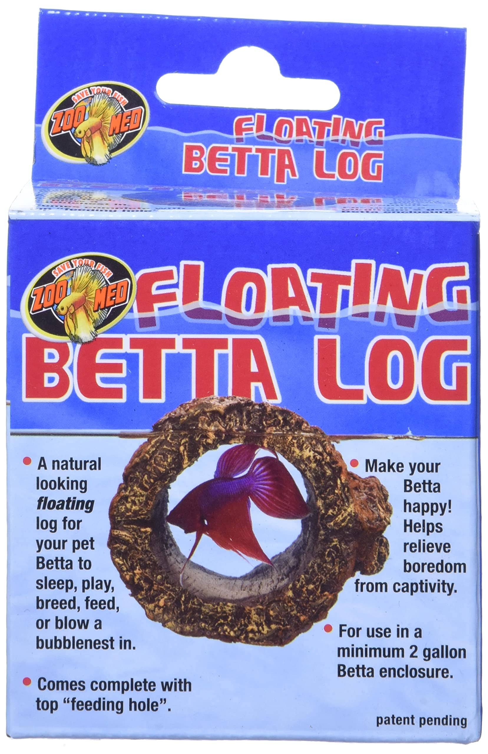 Zoo Med Laboratories Floating Betta Log Aquarium Décor - 3-3/4" Inches  