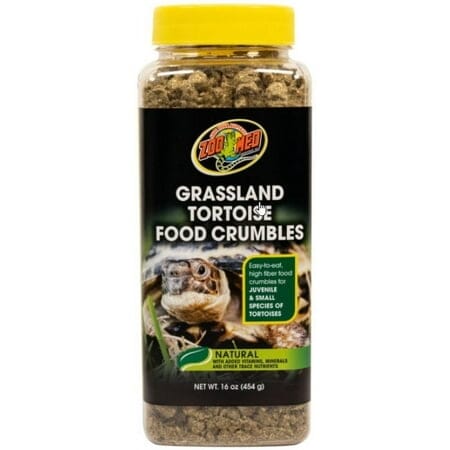 Zoo Med Laboratories Grassland Tortoise Reptile Food Crumbles 16 Ounce