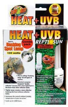 Zoo Med Laboratories Heat + UVB Combo Pack for Reptiles  