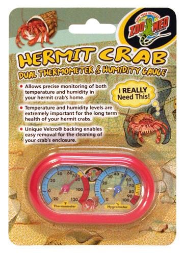 Zoo Med Laboratories Hermit Crab Dual Thermometer & Humidity Gauge  