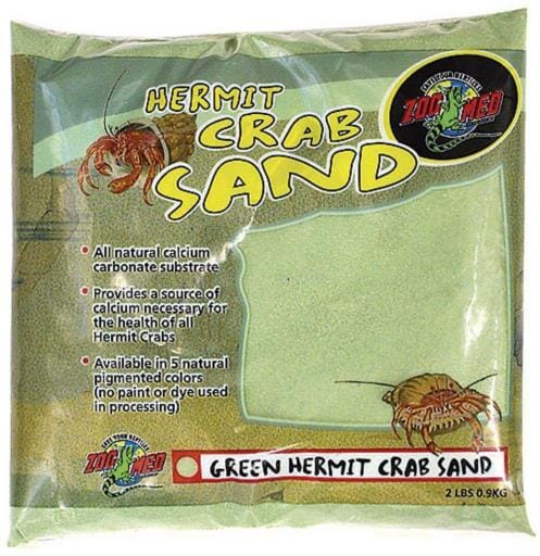 Zoo Med Laboratories Hermit Crab Sand Green Color - 2 Lbs  