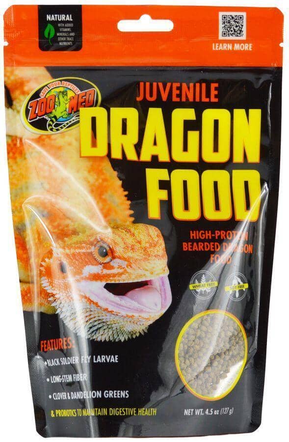 Zoo Med Laboratories Juvenile Bearded Dragon High-Protein Reptile Food 4.5 Ounce