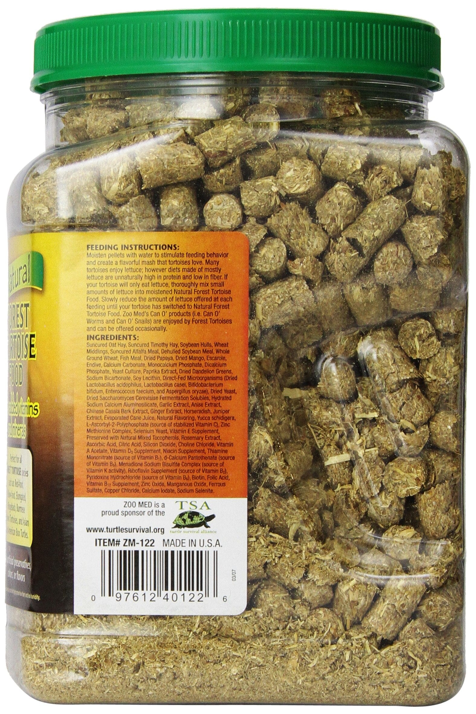 Zoo Med Laboratories Natural Forest Formula Tortoise Dry Food - 35 Oz  