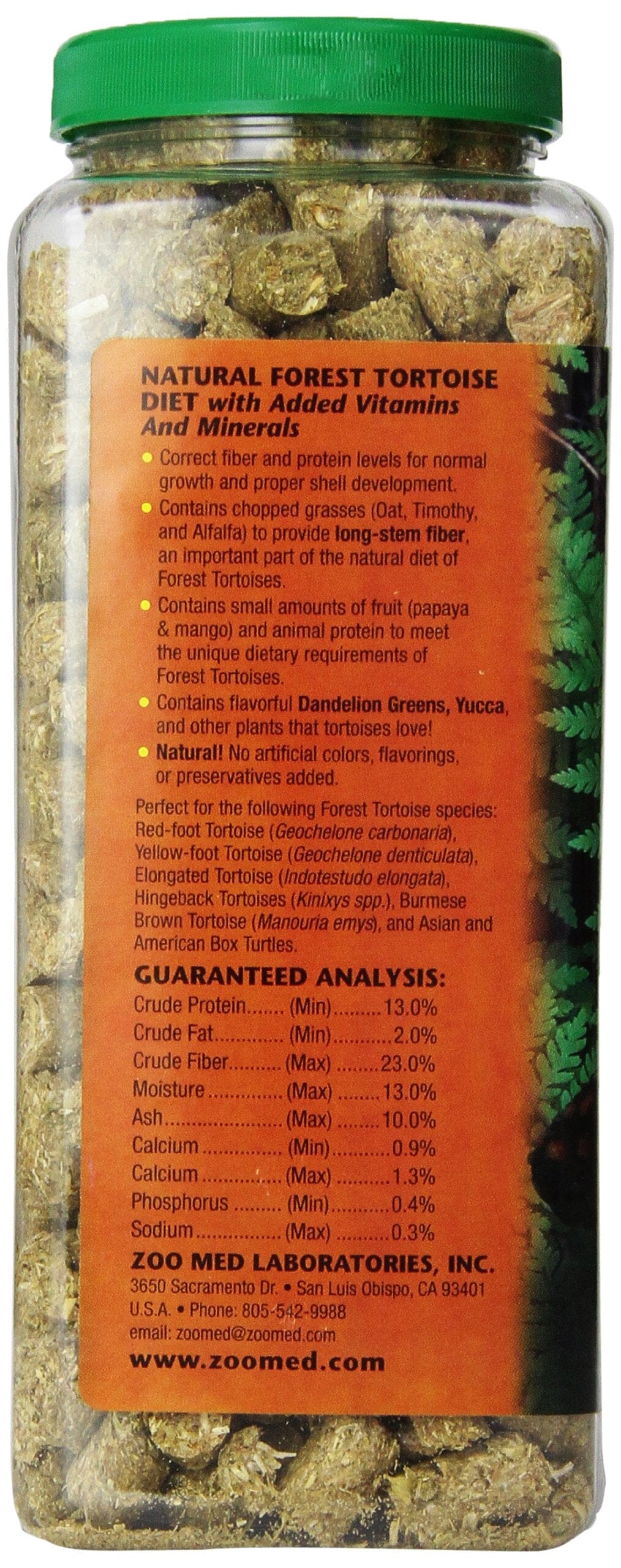 Zoo Med Laboratories Natural Forest Formula Tortoise Dry Food - 60 Oz  